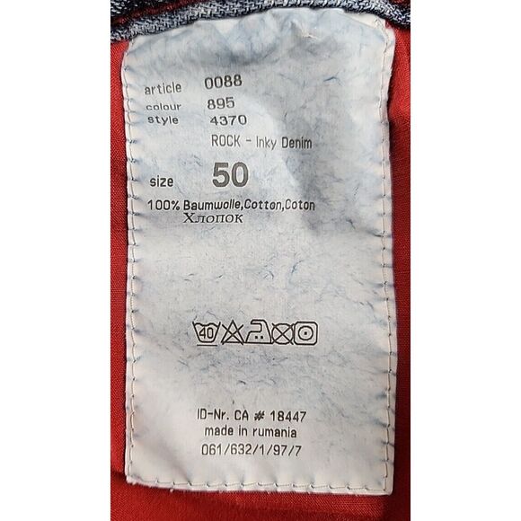 Alberto Rock Jeans Mens Size 34x30‎ Blue EU 50 Model 4370 Dark Wash Inky Denim - Picture 4 of 10